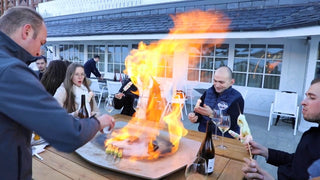 Augoust Atviri griliai Ugniavietė su ketaus kepimo plokštuma Augoust Brasero Plancha