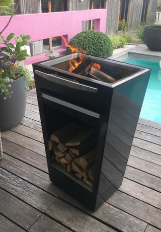 Augoust Atviri griliai Ugniavietė su ketaus kepimo plokštuma Augoust Brasero Plancha