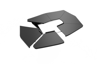 Augoust Atviri griliai Ugniavietė su ketaus kepimo plokštuma Augoust Brasero Plancha