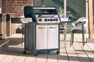 Enders Dujiniai griliai Dujinis Grilis Enders Monroe Pro 4 SIK Turbo su Turbo Zona ir Šonine Virykle, Plieno Spalvos