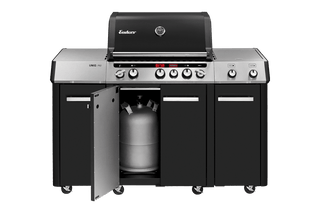 Enders Dujiniai griliai Dujinis Grilis Enders Uniq Pro 3 Ik Kitchen Cruster su Turbo Zona, Juodas/Plieno Spalvos