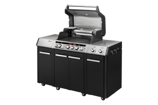 Enders Dujiniai griliai Dujinis Grilis Enders Uniq Pro 3 Ik Kitchen Cruster su Turbo Zona, Juodas/Plieno Spalvos