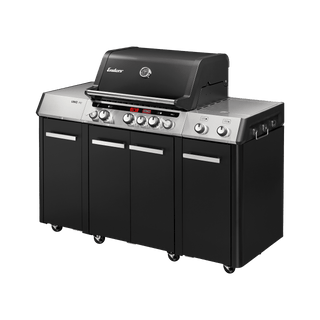 Enders Dujiniai griliai Dujinis Grilis Enders Uniq Pro 3 Ik Kitchen Cruster su Turbo Zona, Juodas/Plieno Spalvos