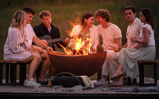 Feu Du Jardin Atviri griliai Lauko Ugniavietė Feu du Jardin Wave Rust, Ø 98 x 57 cm