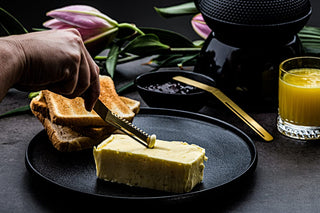 STYLE DE VIE Pjaustymas ir smulkinimas Sūrio ir sviesto peilių rinkinys STYLE DE VIE, 6 vnt., Auksas