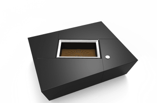 Augoust Atviri griliai Stilinga ugniavietė-staliukas Augoust Brasero Lounge, juoda, su stalčiumi