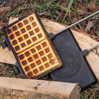 Petromax Indai iš ketaus Ketaus vaflių keptuvė PETROMAX, ilga rankena, 3 x 20 x 72 cm