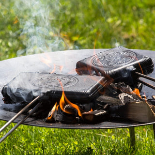 Petromax Indai iš ketaus Ketaus vaflių keptuvė PETROMAX, trumpa rankena,  3 x 19,4 x 49 cm