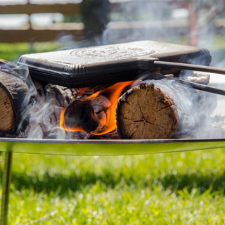 Petromax Indai iš ketaus Ketaus vaflių keptuvė PETROMAX, trumpa rankena,  3 x 19,4 x 49 cm