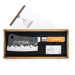STYLE DE VIE Pjaustymas ir smulkinimas Japoniško plieno kapoklė-smulkintuvas STYLE DE VIE Olive Forged, Cleaver