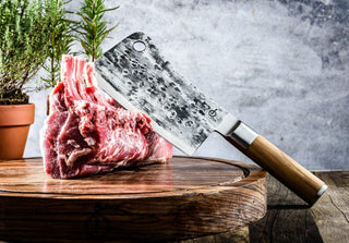 STYLE DE VIE Pjaustymas ir smulkinimas Japoniško plieno kapoklė-smulkintuvas STYLE DE VIE Olive Forged, Cleaver