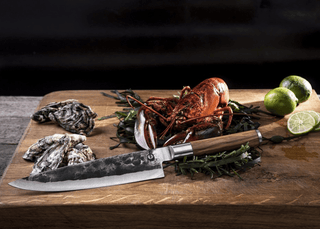 STYLE DE VIE Pjaustymas ir smulkinimas Japoniško plieno peilis STYLE DE VIE Olive Forged, Chef, 20,5 cm (šefo)
