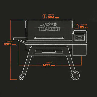 Traeger Granuliniai griliai Granulinė rūkykla-grilis TRAEGER Timberline 1300