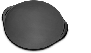 WEBER Picai Glazūruotos keramikos picos akmuo WEBER Premium su rankenėlėmis, juodas, Ø 26 cm