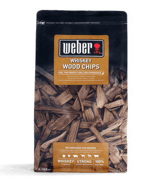 WEBER Rūkinimas Medžio drožlės WEBER Whiskey (Ąžuolinių viskio statinių), 0,7 kg, 100 % natūralios