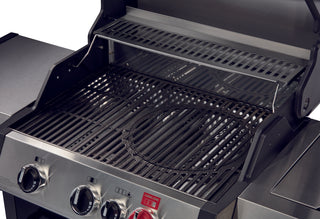 Enders Monroe Pro Black 3 K Turbo Gas Grill with Turbo Zone and Side Stove, Graphite/Steel Colours