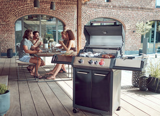 Enders Monroe Pro Black 3 K Turbo Gas Grill with Turbo Zone and Side Stove, Graphite/Steel Colours