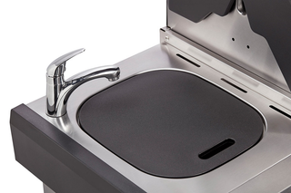 Enders Kansas II Pro 4 Sik Profi Turbo Gas Grill with Turbo Zone, Sink and Side Stove, Steel Colours