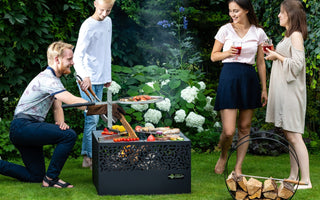 Feu Du Jardin Atviri griliai Lauko Ugniavietė su Kepimo Grotelėmis Feu du Jardin Carre 750 Black