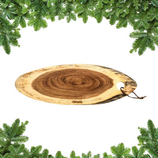 Akacijos medienos ovali serviravimo lentelė Style de Vie – 44x18,5 cm, natūralaus medžio dizainas
