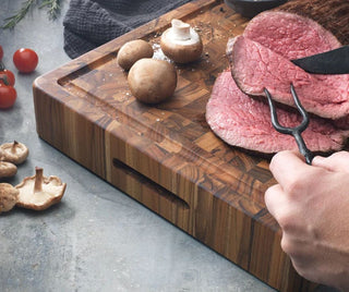 Teakhaus Pjaustymas ir smulkinimas Pjaustymo lentelė Teakhaus Butcher Block Extra Thick, 51 x 35.5 x 6.3 cm