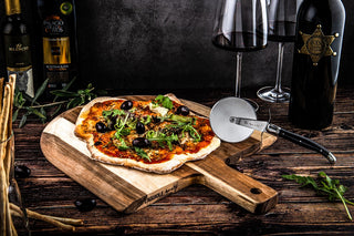 Pizza set LAGUIOLE by STYLE DE VIE: cutter and acacia board, 2pcs.