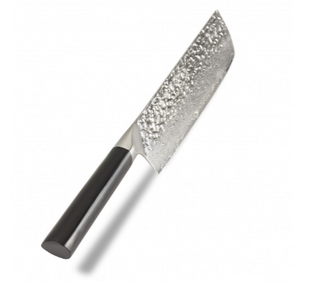 Japanese Damascus steel knife OLEIO Zayiko, Kuro, Nakiri, 18 cm