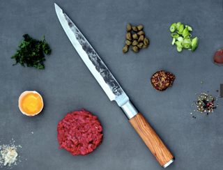 Rankų darbo peilis STYLE DE VIE, Olive Forged kolekcija, carving