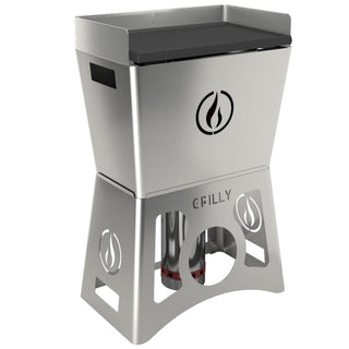 LineaVz Angliniai griliai Grilis LineaVZ GRILLY Inox Linea, 60 x 38 cm (medžio granulių)