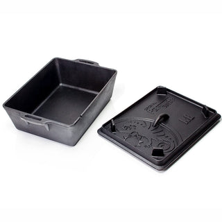 Petromax Cast iron dishes Rectangular cast iron dish PETROMAX k8 with lid, 34 x 24 x 14.5 cm, 5.5l