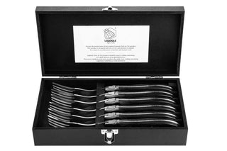 Šakutės LAGUIOLE Luxury Line by STYLE DE VIE, 6 vnt., juodmedis
