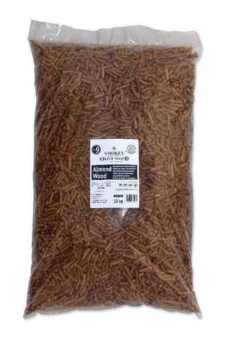 Smokey Olive Wood Rūkinimas Medžio granulės SMOKEY OLIVE WOOD Almond Pellets (migdolas), ø 6 mm, 10 kg, Frakcija: ø 6 mm