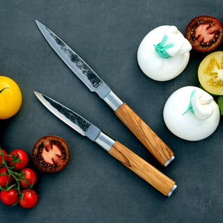 STYLE DE VIE Pjaustymas ir smulkinimas Japoniško plieno peilis STYLE DE VIE Olive Forged, Paring, 8,5 cm (vaisių ir daržovių)