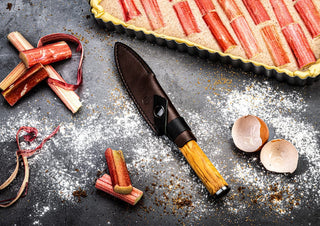 STYLE DE VIE Pjaustymas ir smulkinimas Japoniško plieno peilis STYLE DE VIE Olive Forged, Santoku, 14 cm