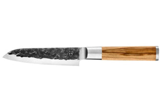 STYLE DE VIE Pjaustymas ir smulkinimas Japoniško plieno peilis STYLE DE VIE Olive Forged, Santoku, 14 cm