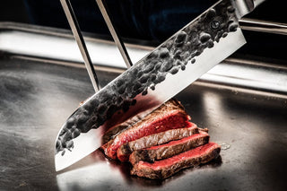 STYLE DE VIE Pjaustymas ir smulkinimas Japoniško plieno peilis STYLE DE VIE Olive Forged, Santoku, 18 cm