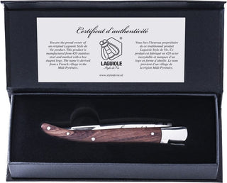 STYLE DE VIE Pjaustymas ir smulkinimas Kišeninis peiliukas LAGUIOLE by STYLE DE VIE, raudonmedis, Ašmenų ilgis yra 9,5 cm