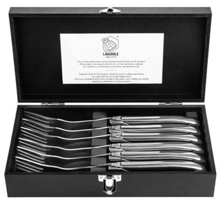 STYLE DE VIE Pjaustymas ir smulkinimas Šakutės LAGUIOLE Luxury Line by STYLE DE VIE, 6 vnt., nerūdijančio plieno, 2,5 mm storio