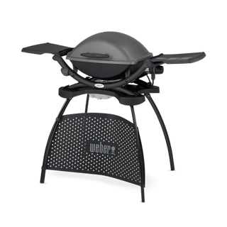 WEBER Elektriniai griliai Elektrinis grilis WEBER Q 2400 su stovu ir šoninėmis lentynėlėmis, ketaus grotelės 54 x 39 cm, 2,2 kW