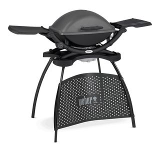 WEBER Elektriniai griliai Elektrinis grilis WEBER Q 2400 su stovu ir šoninėmis lentynėlėmis, ketaus grotelės 54 x 39 cm, 2,2 kW