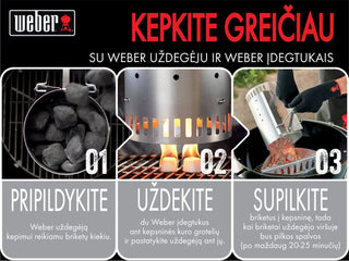 WEBER Įkūrimo priemonės Anglių uždegiklis WEBER, 20 cm
