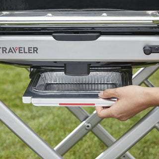 WEBER Turistiniai griliai Nešiojamas dujinis grilis WEBER TRAVELER su sulankstomu vežimėliu
